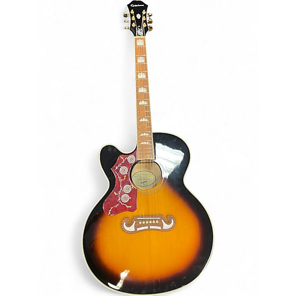 Used Epiphone J-200EC STUDIO 2 Tone Sunburst Acoustic Electric Guitar