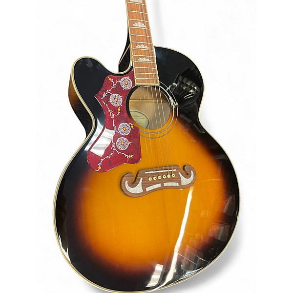 Used Epiphone J-200EC STUDIO 2 Tone Sunburst Acoustic Electric Guitar