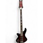 Used Schecter Guitar Research Left handed Stiletto Extreme 4 String Black Cherry Electric Bass Guitar thumbnail