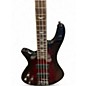 Used Schecter Guitar Research Left handed Stiletto Extreme 4 String Black Cherry Electric Bass Guitar