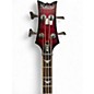 Used Schecter Guitar Research Left handed Stiletto Extreme 4 String Black Cherry Electric Bass Guitar