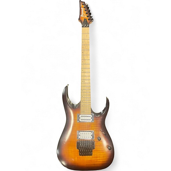 Used Ibanez RGAR42MFMT 2 Tone Sunburst Solid Body Electric Guitar