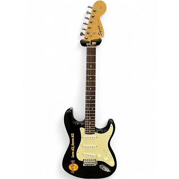 Used 2012 Squier Affinity Stratocaster Black Solid Body Electric Guitar