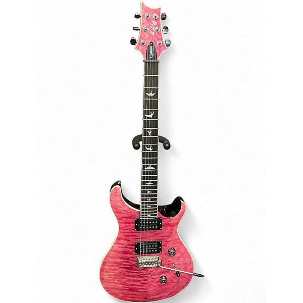 Used PRS SE Custom 24 Pink Solid Body Electric Guitar