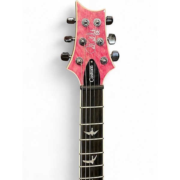 Used PRS SE Custom 24 Pink Solid Body Electric Guitar