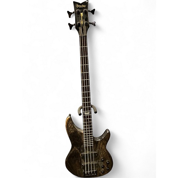 Used Brawley ARTEMIS Worn Natural Electric Bass Guitar