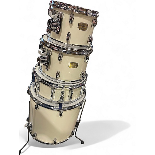 Used Yamaha 5 Piece Stage Custom White Drum Kit