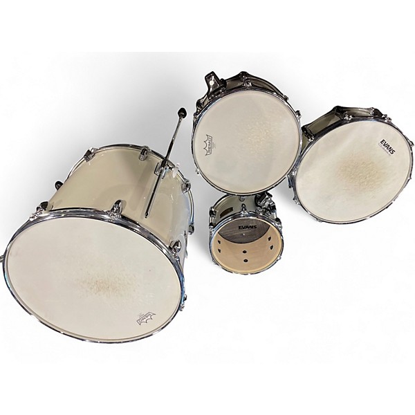 Used Yamaha 5 Piece Stage Custom White Drum Kit