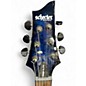 Used Schecter Guitar Research OMEN ELITE Blue Burst Solid Body Electric Guitar