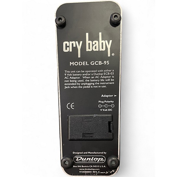 Used Dunlop GCB95 Original Crybaby Wah Effect Pedal