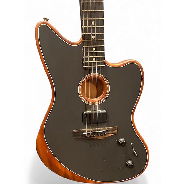 Used Fender American Acoustasonic Jazzmaster Tungsten Acoustic Electric Guitar