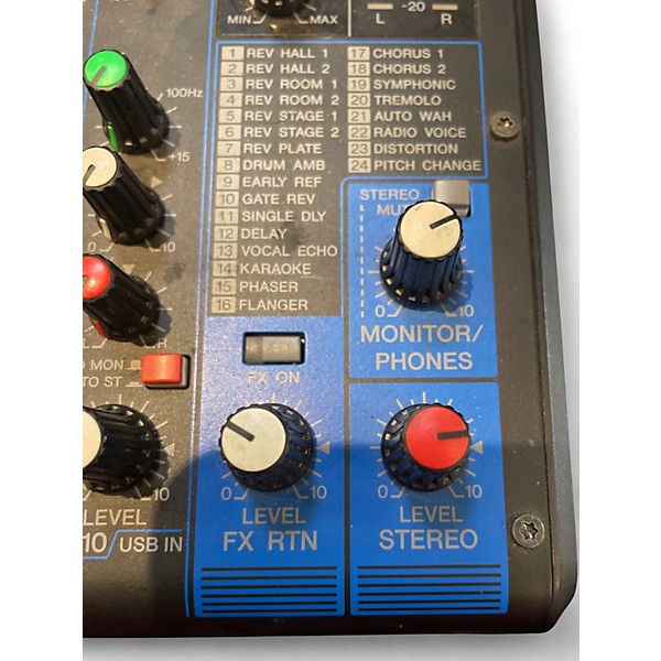 Used Yamaha MG10XU 10 Channel Mixer with Effects Unpowered Mixer