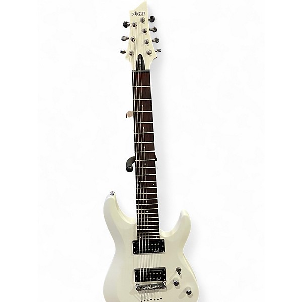 Used Schecter Guitar Research C-7 DELUXE WHITE Solid Body Electric Guitar