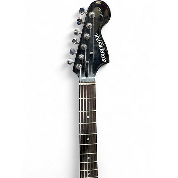 Used Starcaster by Fender Strat Black Solid Body Electric Guitar