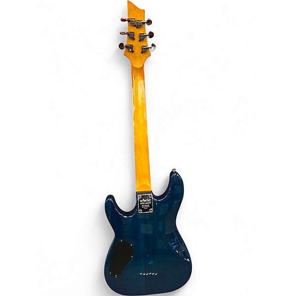 Used Schecter Guitar Research Omen Extreme 6 Ocean Blue Burst Solid Body Electric Guitar