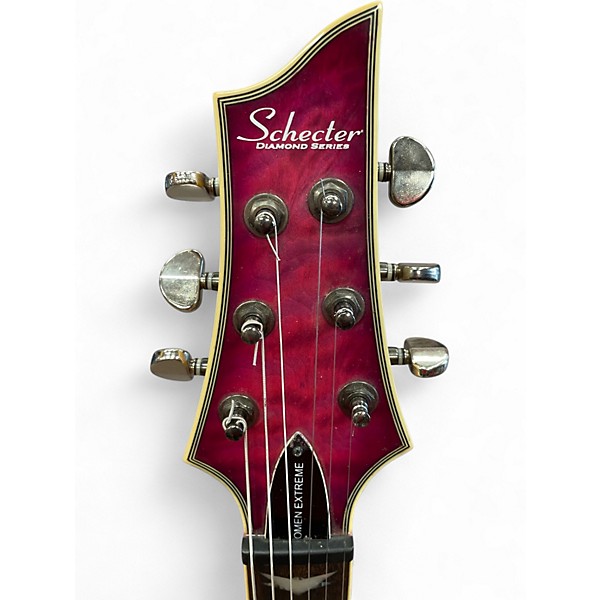 Used Schecter Guitar Research Omen Extreme-6 Shocking Pink Solid Body Electric Guitar