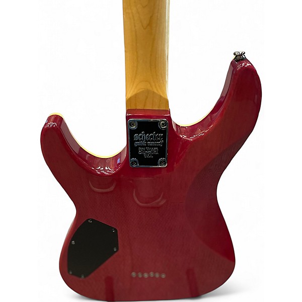 Used Schecter Guitar Research Omen Extreme-6 Shocking Pink Solid Body Electric Guitar