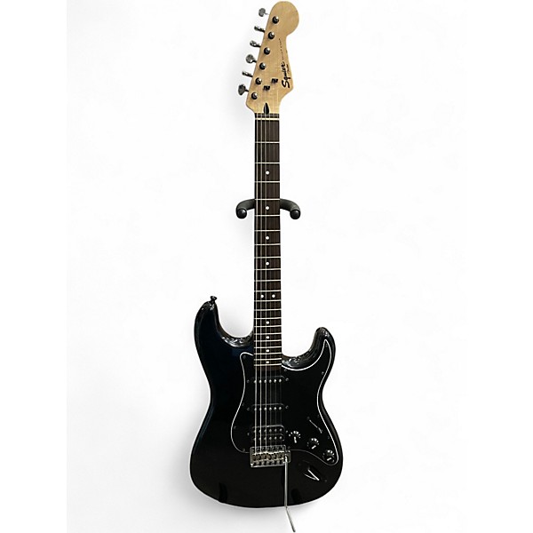Used Squier Bullet Stratocaster HSS Black Solid Body Electric Guitar