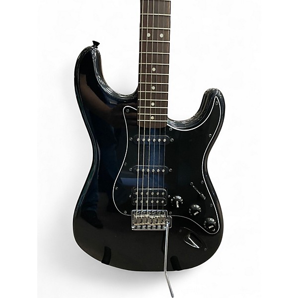 Used Squier Bullet Stratocaster HSS Black Solid Body Electric Guitar