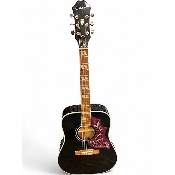 Used Epiphone Hummingbird Pro Ebony Acoustic Electric Guitar