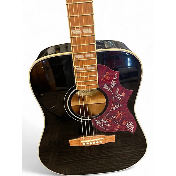 Used Epiphone Hummingbird Pro Ebony Acoustic Electric Guitar