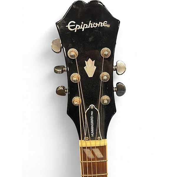 Used Epiphone Hummingbird Pro Ebony Acoustic Electric Guitar