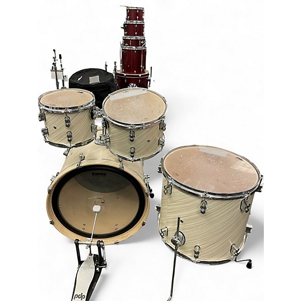 Used PDP by DW 4 Piece Concept Series TWISTED IVORY Drum Kit
