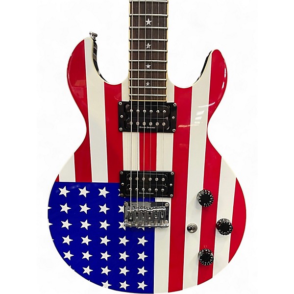 Used Schecter Guitar Research S1 American Flag American Flag Solid Body Electric Guitar