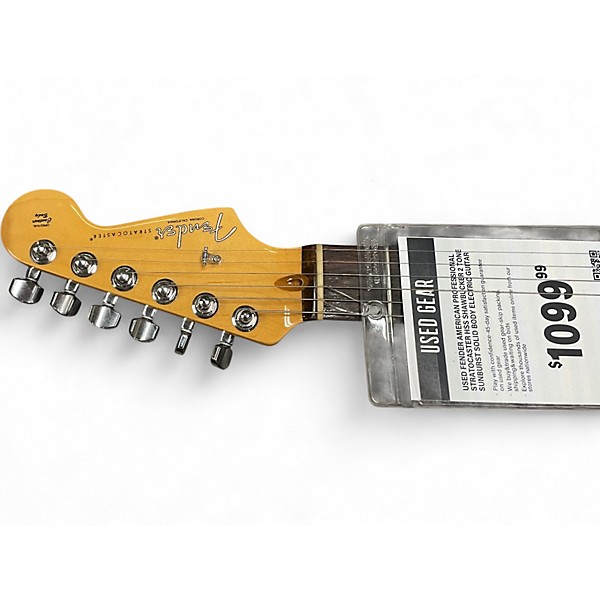 Used Fender American Professional Stratocaster HSS Shawbucker 2 Tone Sunburst Solid Body Electric Guitar