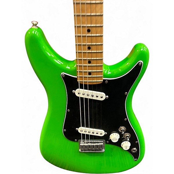 Used Fender Player Lead II Lime Green Solid Body Electric Guitar
