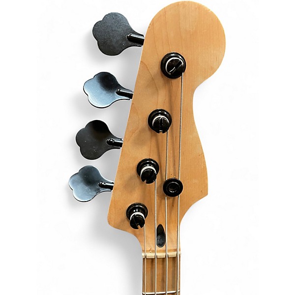 Used Miscellaneous Left-Handed Double Cut Natural Electric Bass Guitar