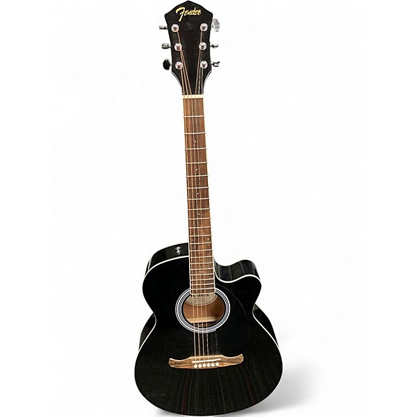 Used Fender FA135CE Concert Black Acoustic Electric Guitar