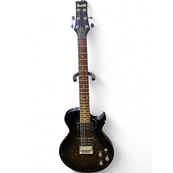 Used Ibanez Gio SINGLE CUT Trans Black Solid Body Electric Guitar