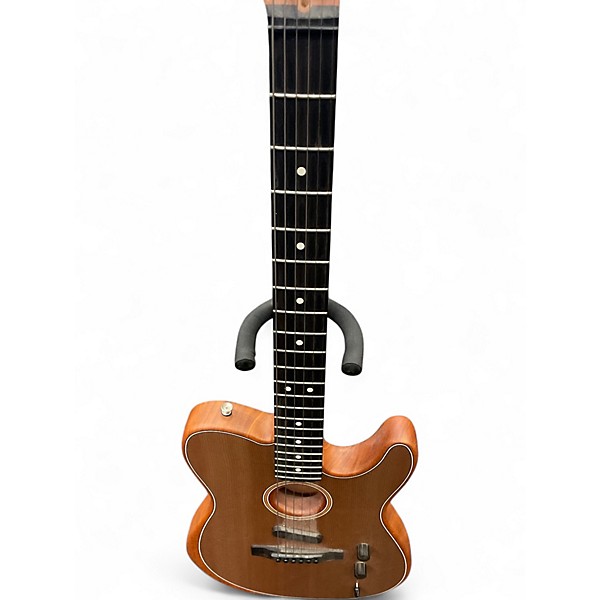 Used Fender American Acoustasonic Telecaster Brown Acoustic Electric Guitar
