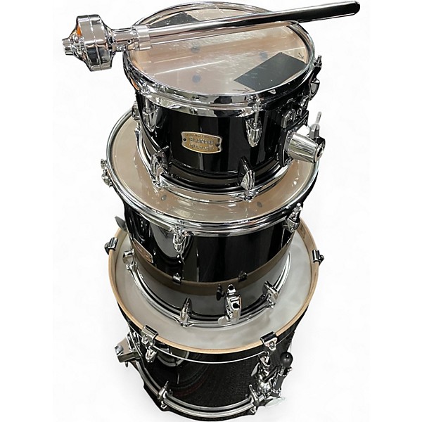 Used Yamaha 3 Piece Stage Custom Black Drum Kit