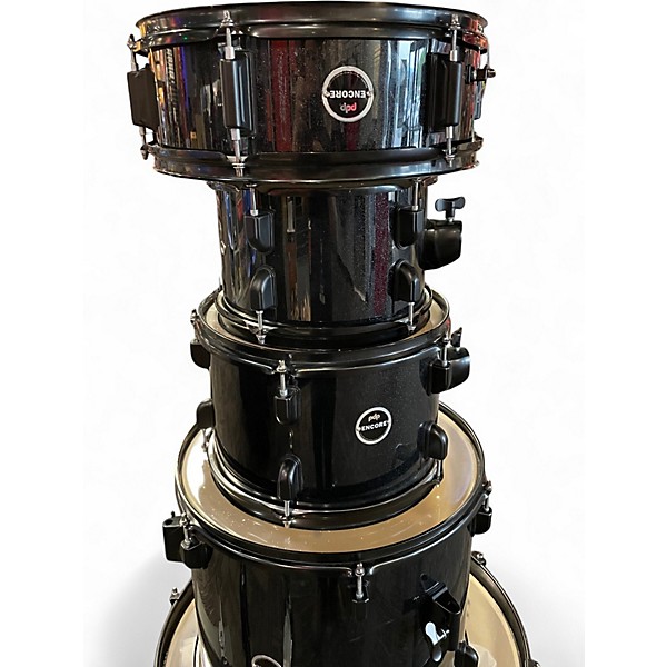 Used PDP by DW 5 Piece ENCORE SERIES BLACK SPARKLE Drum Kit