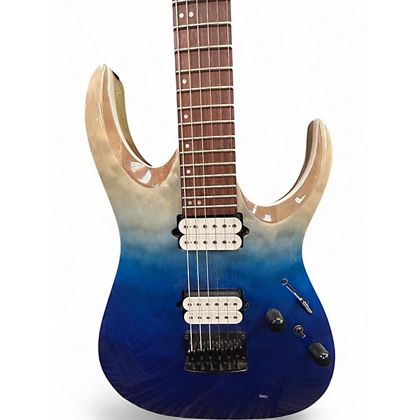 Used Ibanez RGA42HPQM Blue Solid Body Electric Guitar