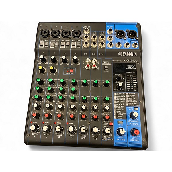 Used Yamaha MG10XU 10 Channel Mixer with Effects Unpowered Mixer