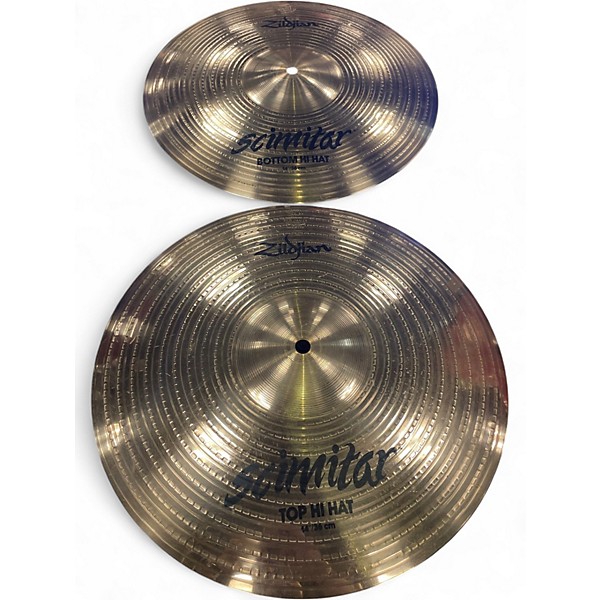 Used Zildjian 14in Scimitar Hi Hat Pair Cymbal