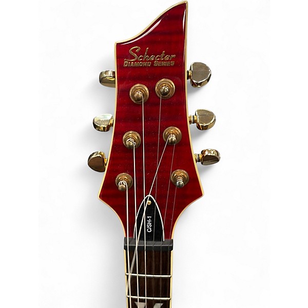 Used Schecter Guitar Research C/HS1 Trans Red Hollow Body Electric Guitar