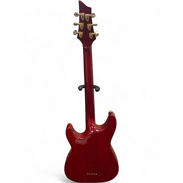 Used Schecter Guitar Research C/HS1 Trans Red Hollow Body Electric Guitar