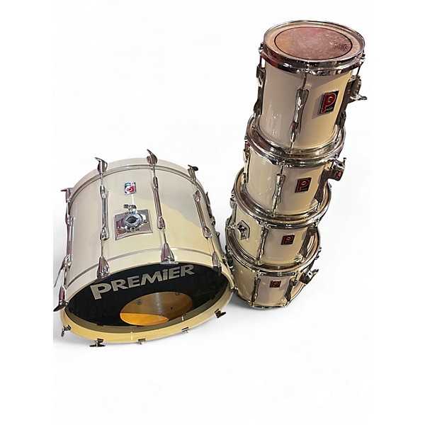 Used Premier 6 Piece APK Kit Pearl White Drum Kit