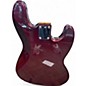 Used Fender Standard Jazz Bass Left Handed Chrome Red Electric Bass Guitar