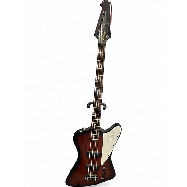 Used Epiphone Firebird 2 Tone Sunburst Electric Bass Guitar