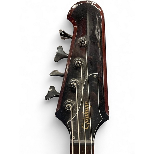 Used Epiphone Firebird 2 Tone Sunburst Electric Bass Guitar