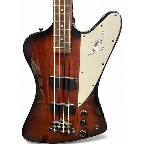 Used Epiphone Firebird 2 Tone Sunburst Electric Bass Guitar