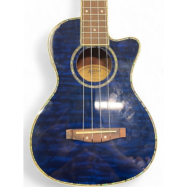 Used Mitchell MU80XCEQABBL BLUE Ukulele