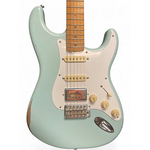 Used Fender Vintera 50s Stratocaster Road Worn Daphne Blue Solid Body Electric Guitar