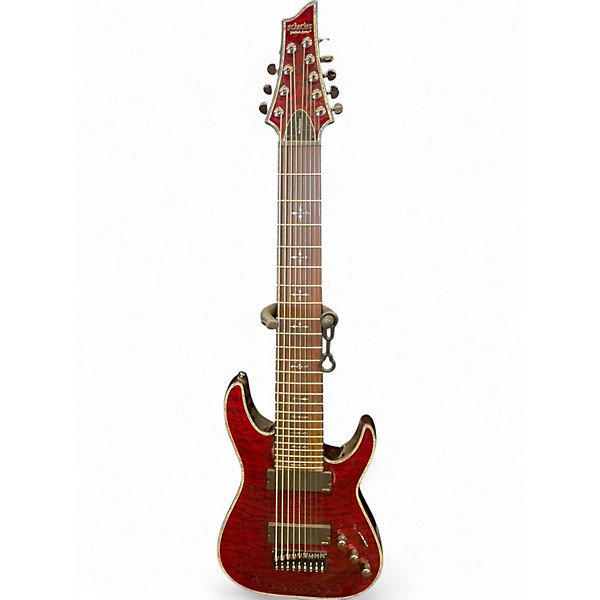 Used Schecter Guitar Research HELLRAISER C9 Black Cherry Solid Body Electric Guitar