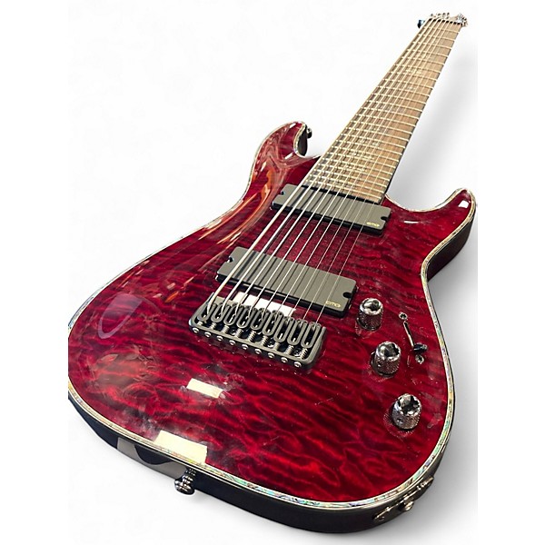 Used Schecter Guitar Research HELLRAISER C9 Black Cherry Solid Body Electric Guitar